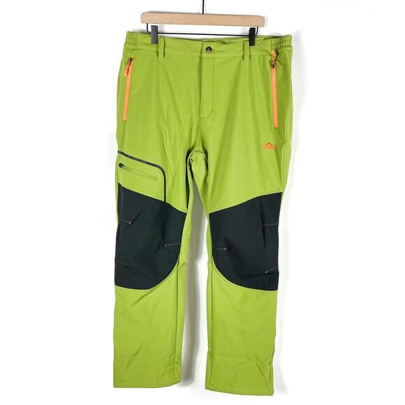 Magcomsen Fleece Pants Green Zip Fly Pockets Waterproof Snow Ski Sz 38 Men's - Picture 2 of 10